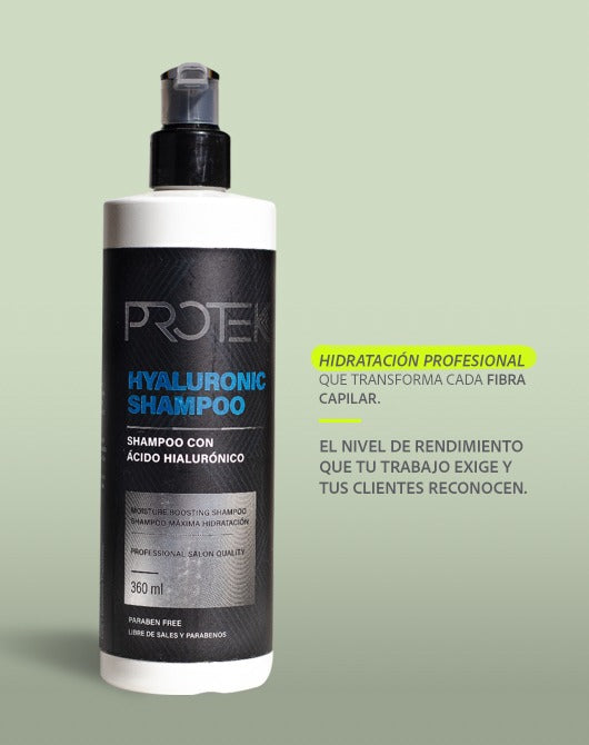 Shampoo con Ácido Hialurónico Hidratante para Cabello Seco Protek 360 mL
